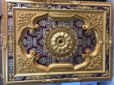 Altın Bordo Dikdörtgen Saray Tavan 120*160 cm l Dekonil Saray Tavan