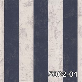 Decowall Retro 5002-01 Simli Mavi Çizgili Duvar Kağıdı