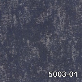 Decowall Retro 5003-01 Simli Mavi Düz Duvar Kağıdı