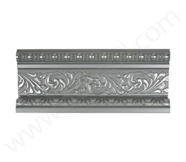 Gümüş Ahşapiyer İşlemeli Kartonpiyer 12*290 cm