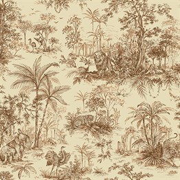 Adawall Tropicano 9909-5 Kahverengi Tropik Desenli Duvar Kağıdı