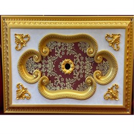 Altın Bordo Dikdörtgen Saray Tavan 60*90 cm
