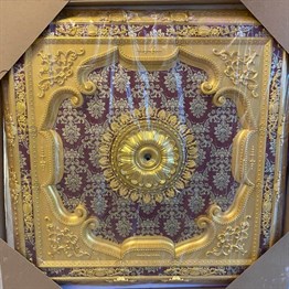 Altın Bordo Kare Saray Tavan 150*150 cm l Dekonil Saray Tavan
