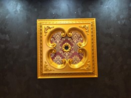 Altın Bordo Kare Saray Tavan 60*60 cm