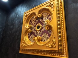 Altın Bordo Kare Saray Tavan 60*60 cm