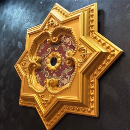 Altın Bordo Yıldız Saray Tavan 60cm