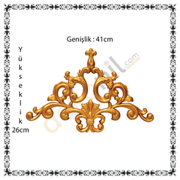 Altın D19 Saray Tavan Köşe Motif 41*26 cm l Dekonil Dekoratif Tavan ve Duvar Motifleri