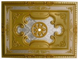 Altın Dikdörtgen Saray Tavan 90*120 cm | Dekonil