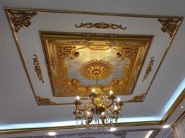 Altın Kare Saray Tavan 150*150 cm | Dekonil