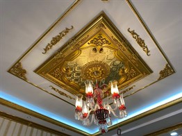 Altın Kare Saray Tavan 150*150 cm | Dekonil