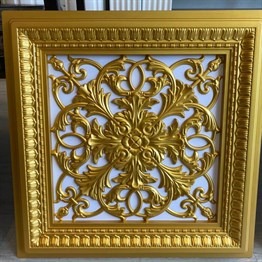 Avangarde Altın Pvc Tavan Paneli 60*60 cm | Dekonil