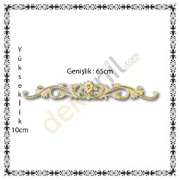 Beyaz Altın Papatya Motif 10*65cm l Dekonil Dekoratif Tavan ve Duvar Motifleri