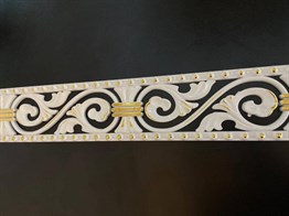 Beyaza Altın Saray Tavan Bordür 10,5*101 cm, Saray Tavan Profilleri Çıta Bordür Süpürgelik Lambri Modelleri ve Fiyatları Patina, Eskitme, Altın, Gümüş