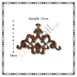Eskitme Saray Tavan Köşe Motif 27*18 cm l Dekonil Dekoratif Tavan ve Duvar Motifleri