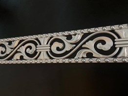 Gümüş Saray Tavan Bordür 10,5*101 cm, Saray Tavan Profilleri Çıta Bordür Süpürgelik Lambri Modelleri ve Fiyatları Patina, Eskitme, Altın, Gümüş