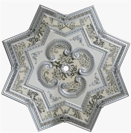 Gümüş Yıldız Saray Tavan 120 cm | Dekonil