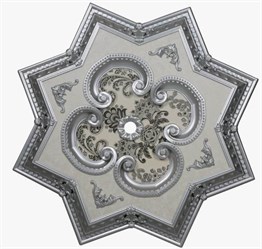 Gümüş Yıldız Saray Tavan 90 cm | Dekonil